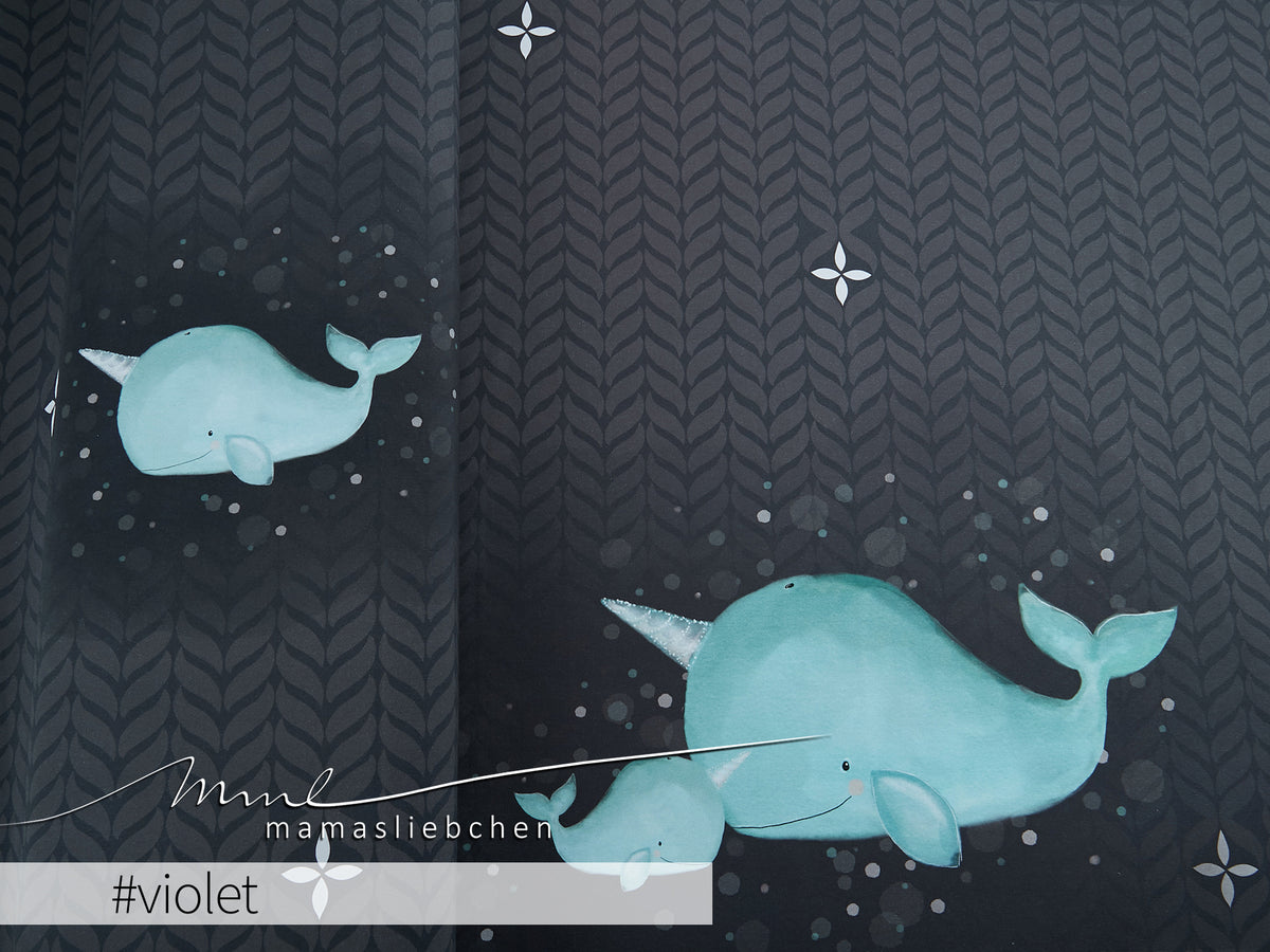 Jersey-Stoff "Prince of Whale #violet" (1Panel/ ca.0,65 m)