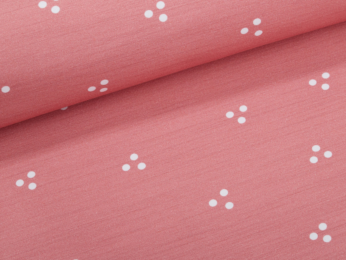 Jersey-Stoff "Pünktchen #rosa" (0,25m)