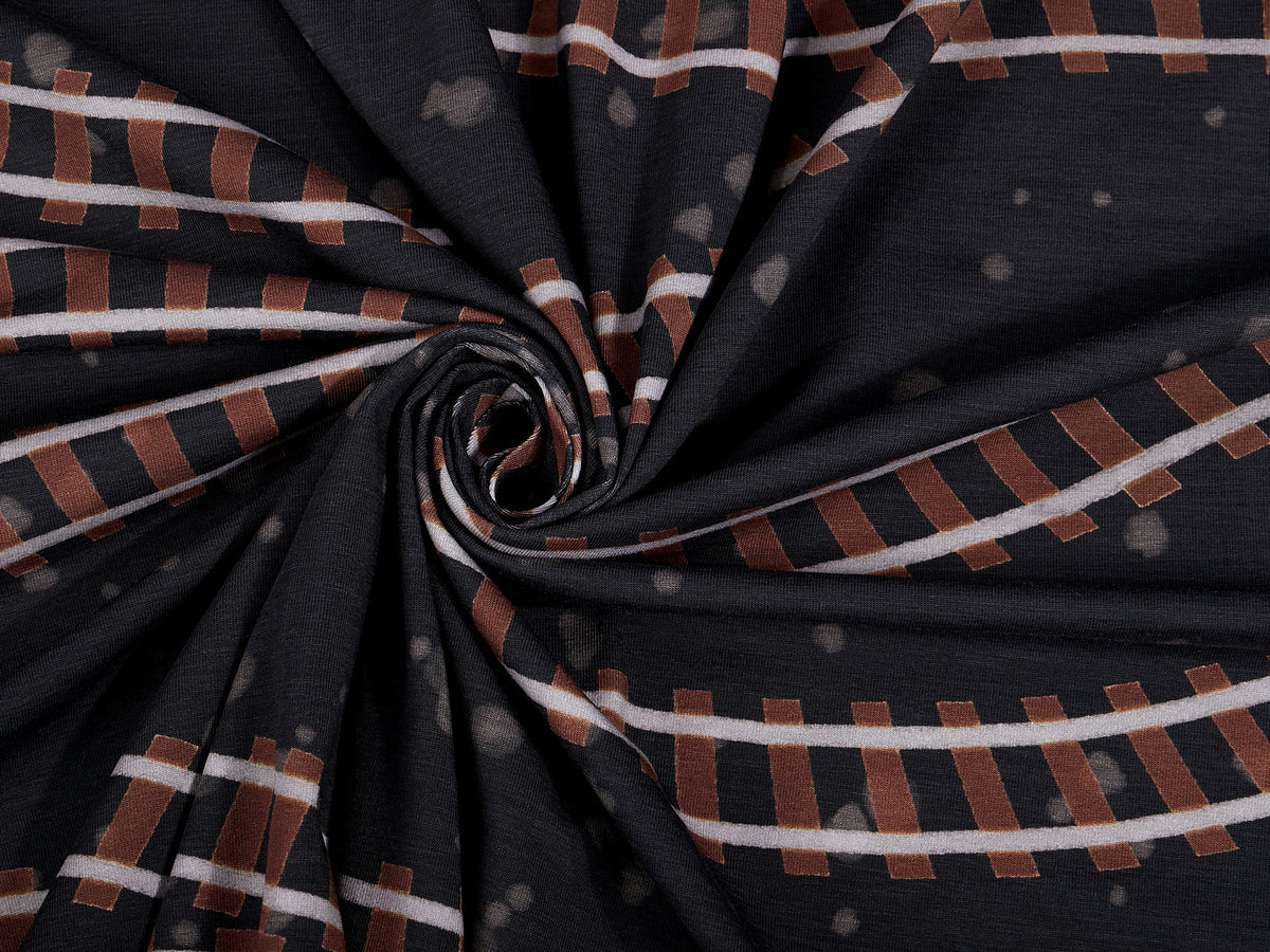 Jersey-Stoff "Rails #black" (0,5m)
