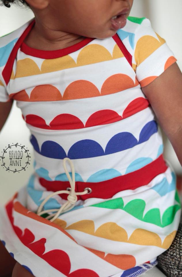 Jersey-Stoff "rainbow ruffles #classic" (0,5m)
