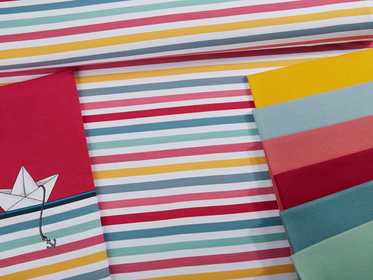 Jersey-Stoff "rainbow stripes #rainbow berry" (0,25m)