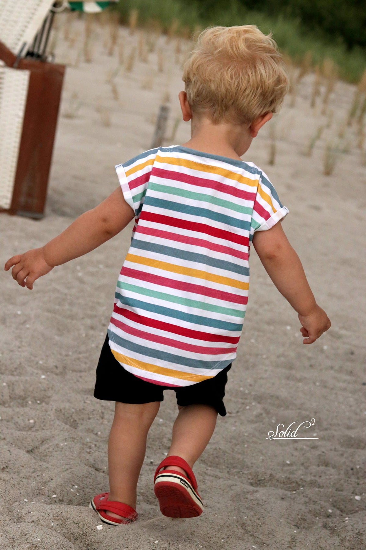 Jersey-Stoff "rainbow stripes #rainbow berry" (0,25m)