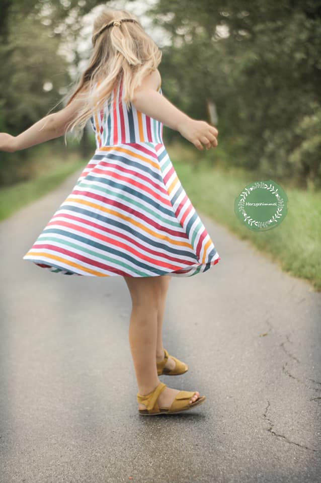 Jersey-Stoff "rainbow stripes #rainbow pink" (0,25m)