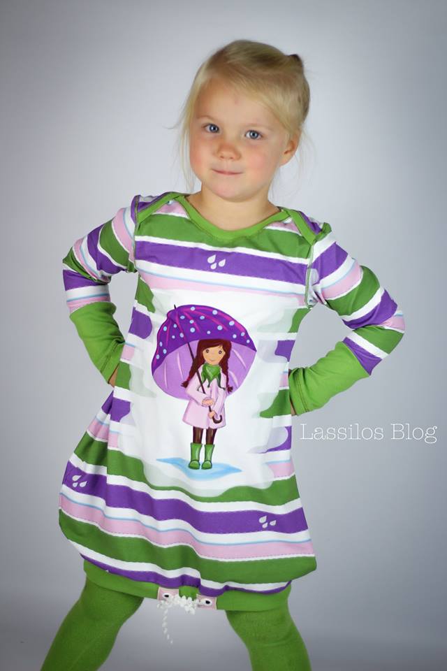 Jersey-Stoff "rainy day #violet-olive" (ca. 0,55m / 1 Panel)