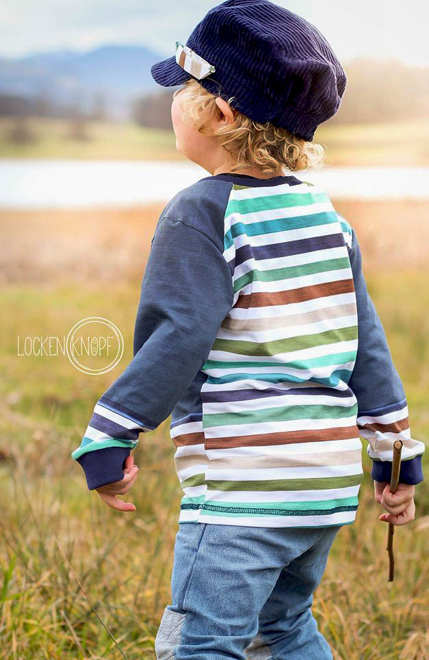 Jersey-Stoff "RB`stripes #rainbow dust" (0,25m)