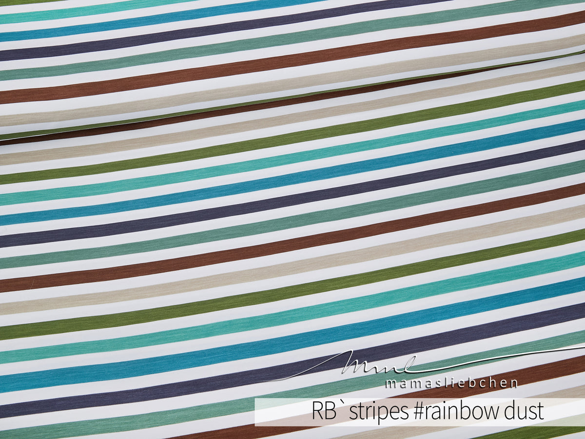 Jersey-Stoff "RB`stripes #rainbow dust" (0,25m)