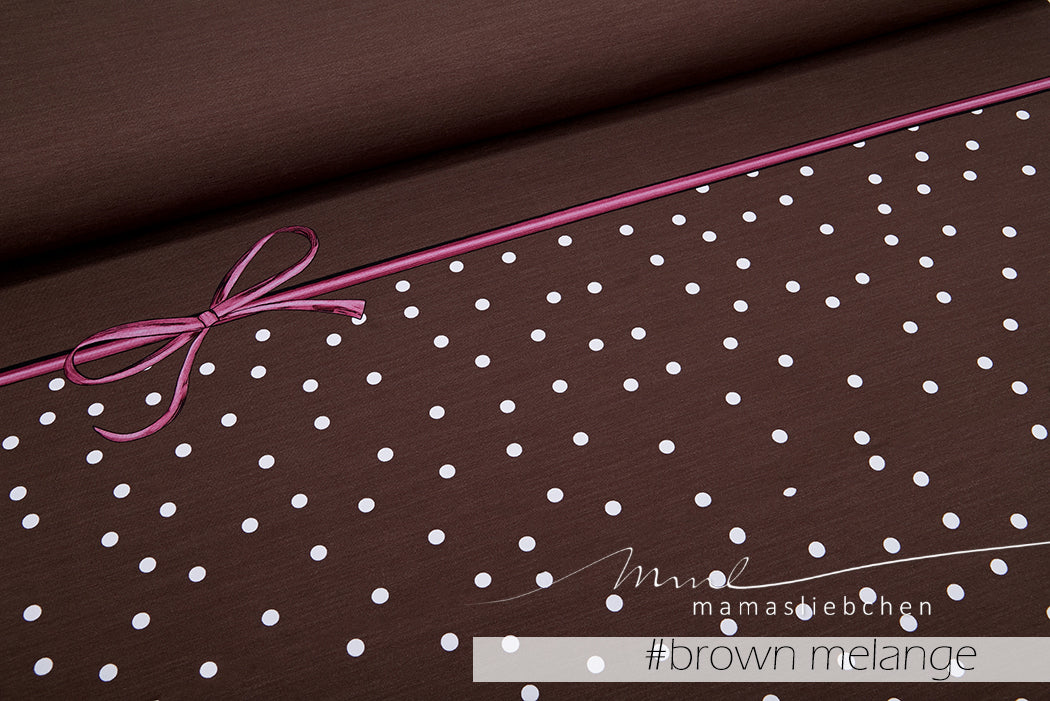 Jersey-Stoff "rockabilly #brown melange" (1 Panel, ca 0,75m)