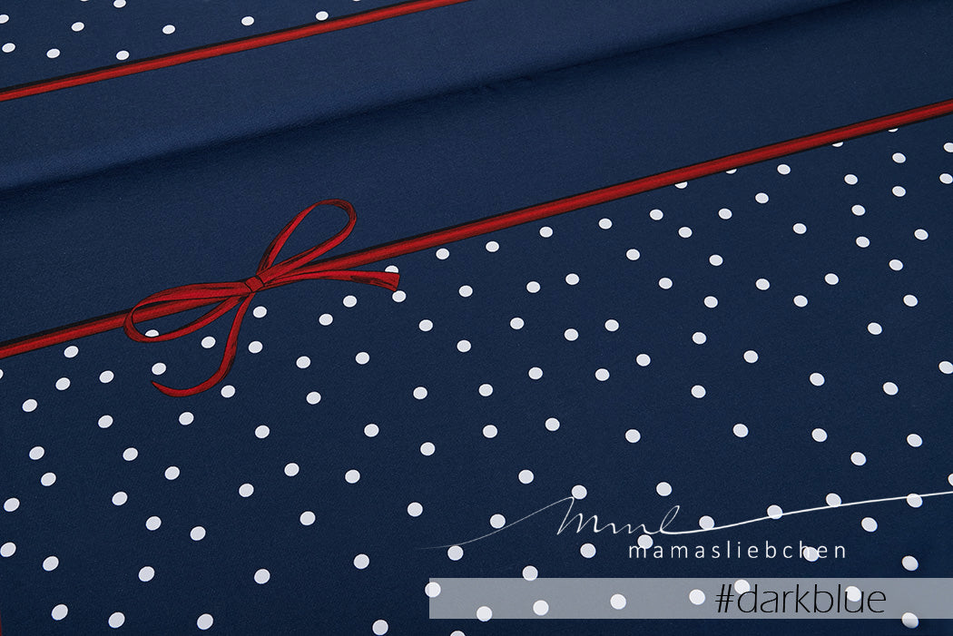 Jersey-Stoff "rockabilly #darkblue" (1 Panel, ca 0,75m)