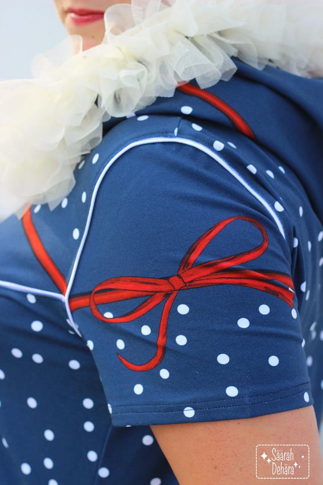 Jersey-Stoff "rockabilly #darkblue" (1 Panel, ca 0,75m)
