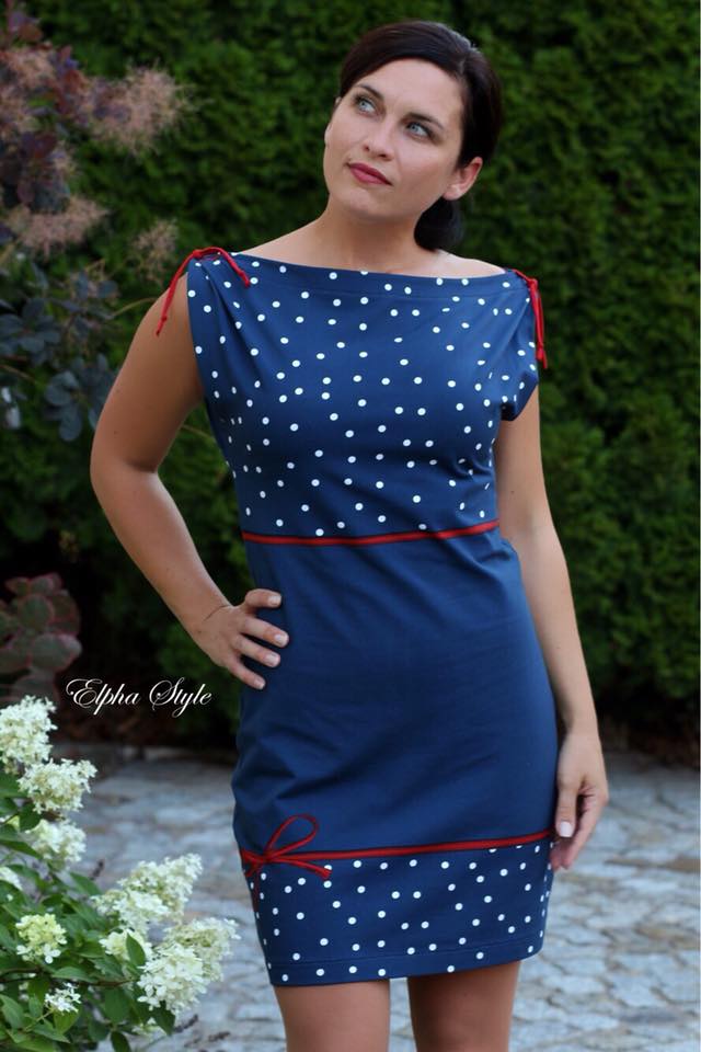 Jersey-Stoff "rockabilly #darkblue" (1 Panel, ca 0,75m)