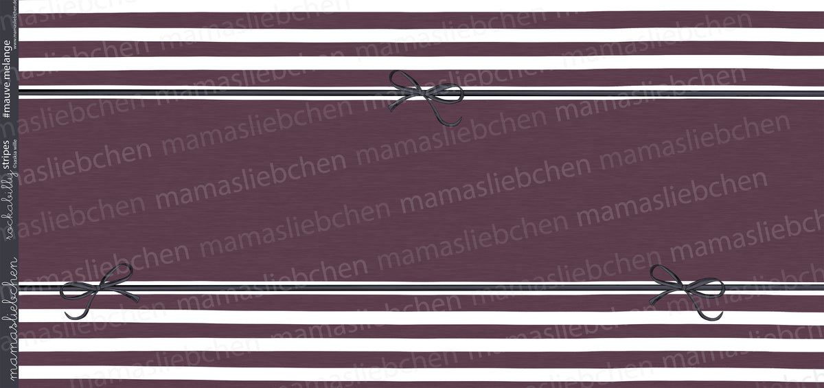 Jersey-Stoff "rockabilly stripes #mauve melange" (1 Panel, ca 0,8m)
