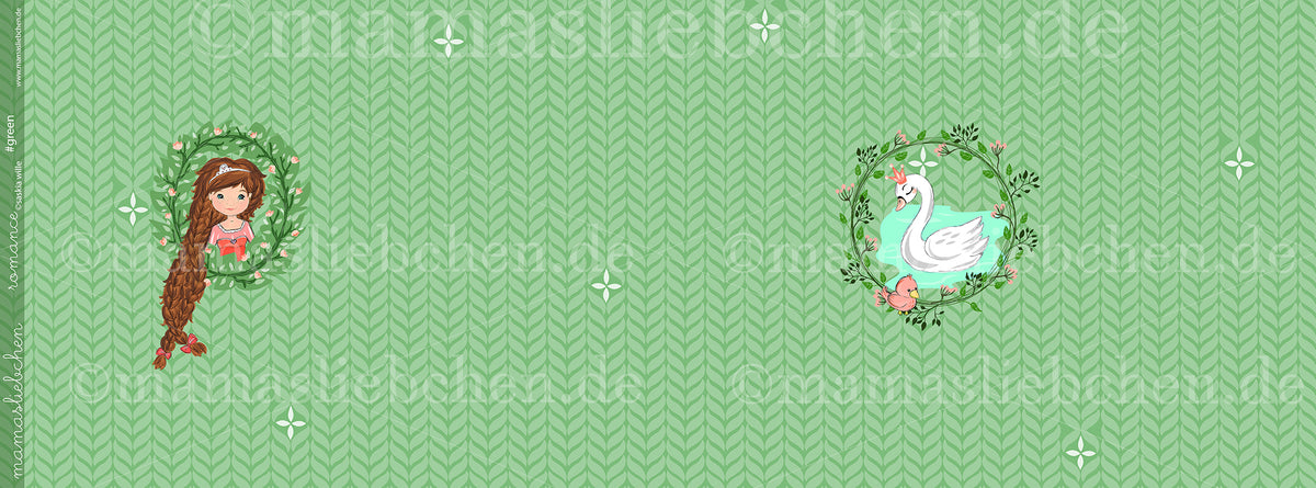 Jersey-Stoff "romance #green" (1Panel/ ca.0,65m)