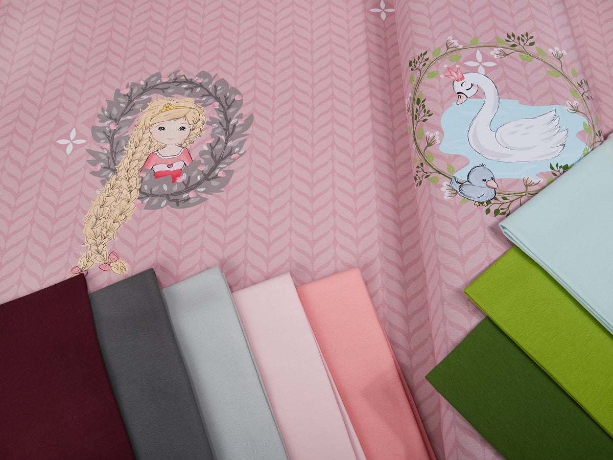 Jersey-Stoff "romance #old rose" (1Panel/ ca.0,65m)