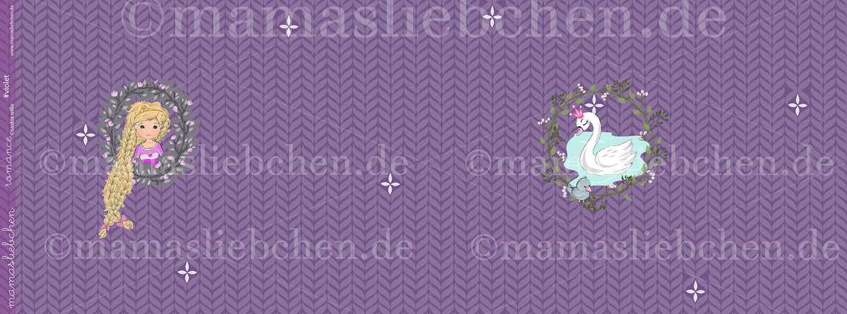 Jersey-Stoff "romance #violet" (1Panel/ ca.0,65m)