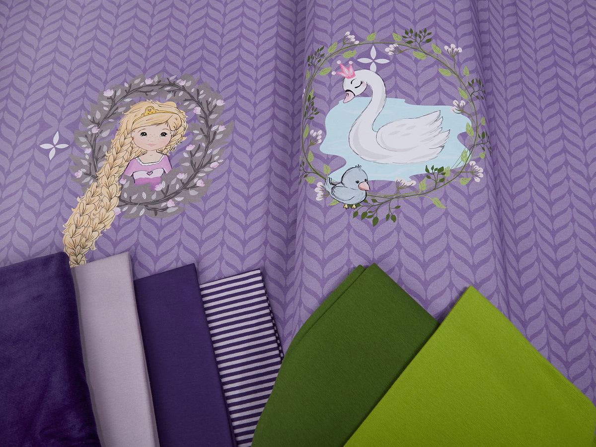 Jersey-Stoff "romance #violet" (1Panel/ ca.0,65m)