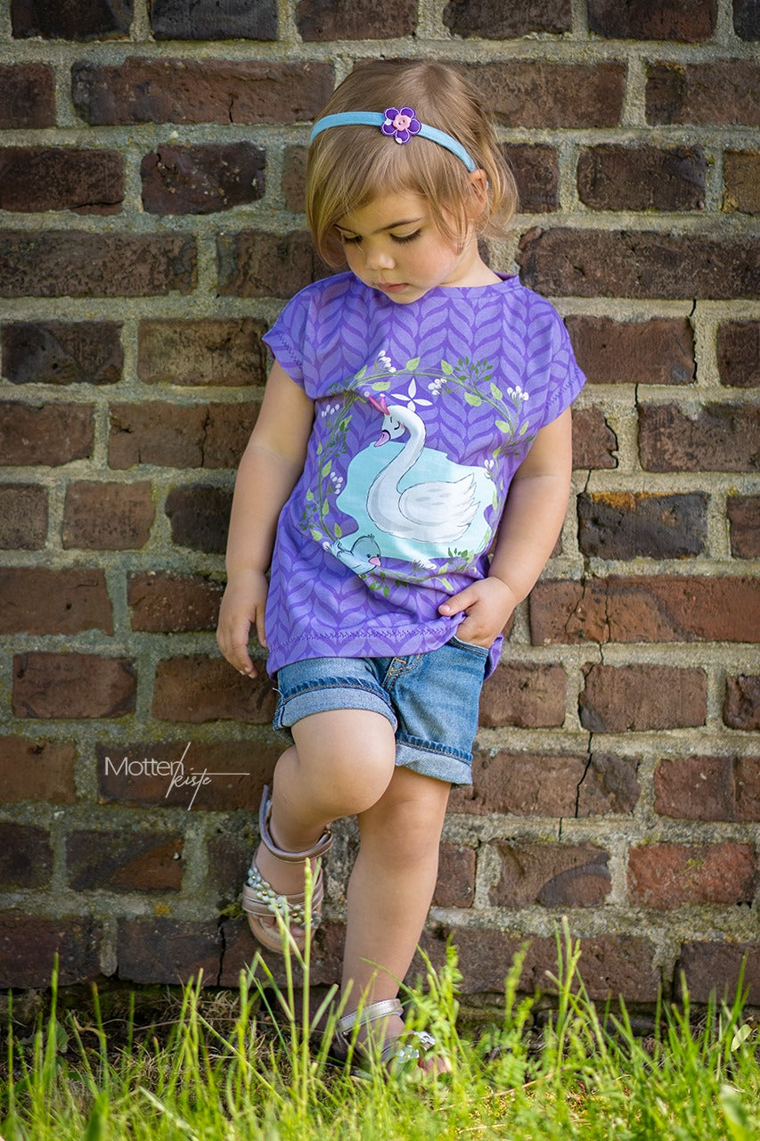 Jersey-Stoff "romance #violet" (1Panel/ ca.0,65m)