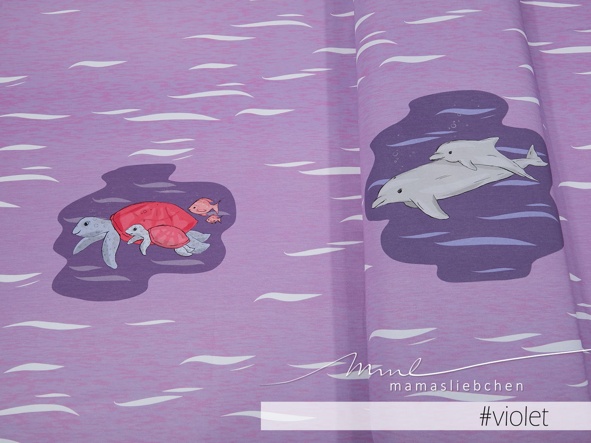 Jersey-Stoff "sea breeze #violet" (1Panel/ ca.0,7m)