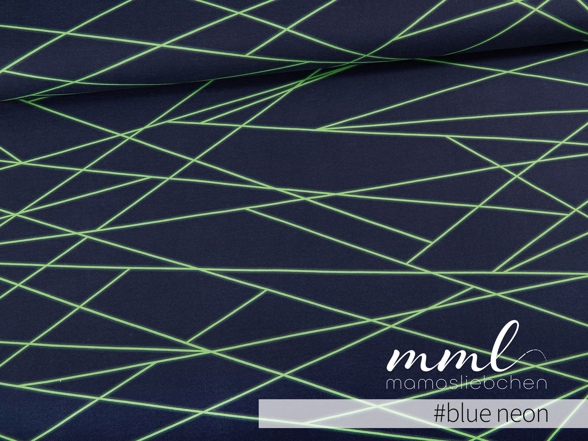 Jersey-Stoff "shapelines Basic #blue neon" (0,25m)