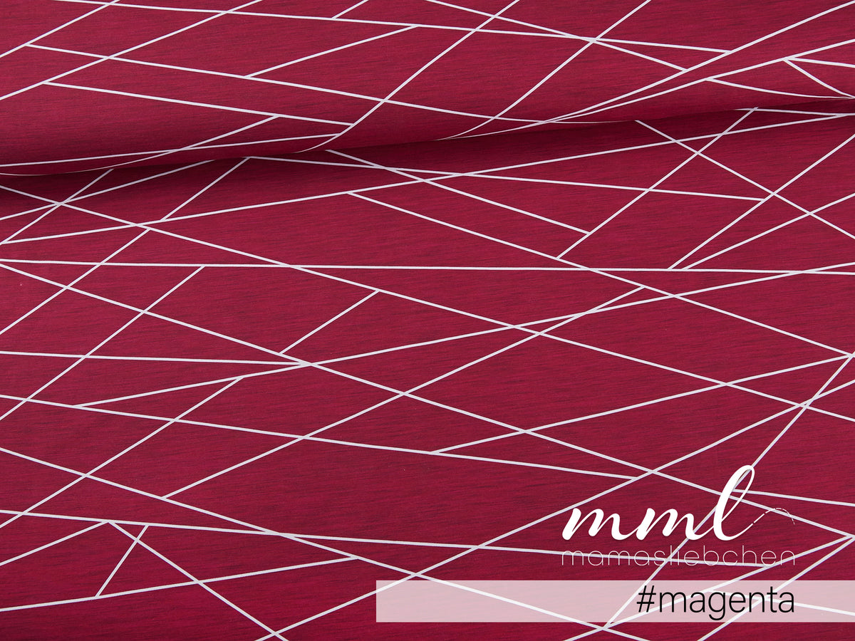 Jersey-Stoff "shapelines Basic #magenta" (0,25m)