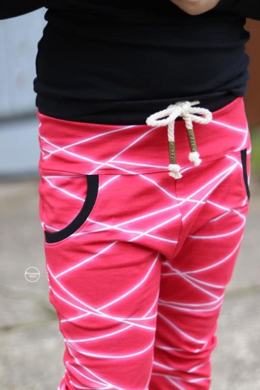 SoftTouch Jersey-Stoff "shapelines Basic #pink neon" (0,25m)