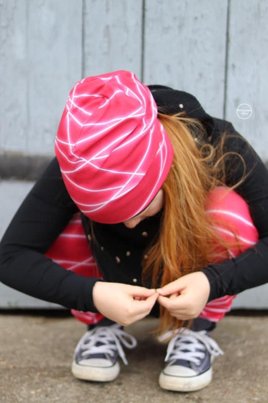 SoftTouch Jersey-Stoff "shapelines Basic #pink neon" (0,25m)