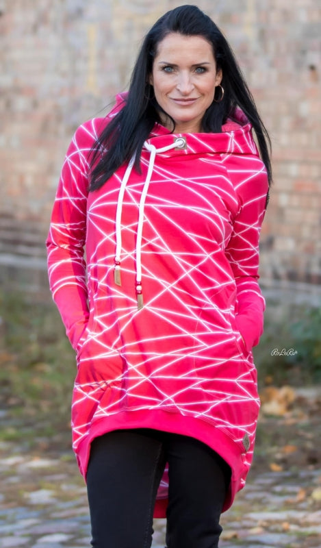 SoftTouch Jersey-Stoff "shapelines Basic #pink neon" (0,25m)