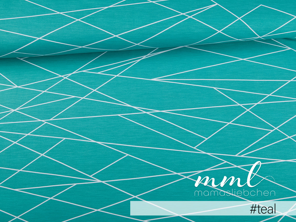 Jersey-Stoff "shapelines Basic #teal" (0,25m)