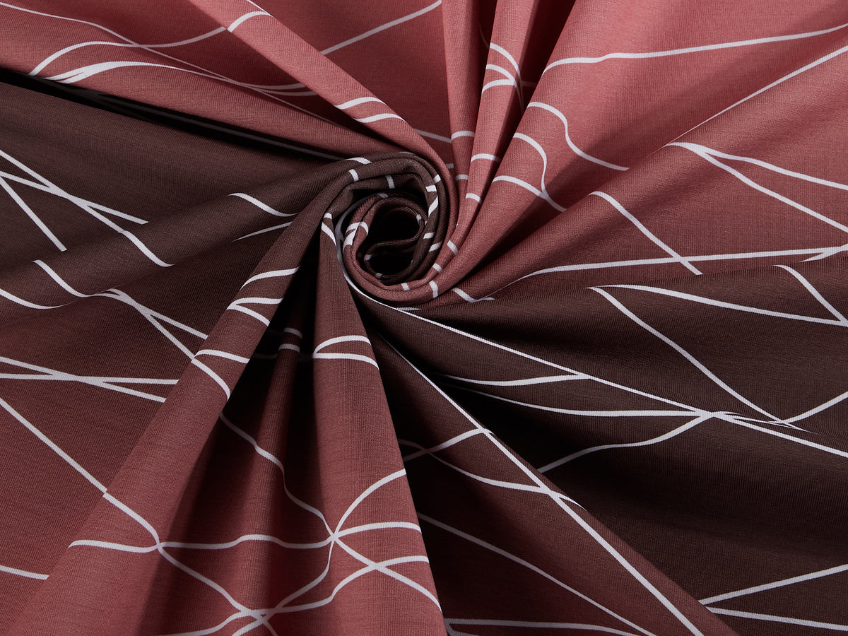 Jersey-Stoff "Shapelines #LE rose" (0,25m)
