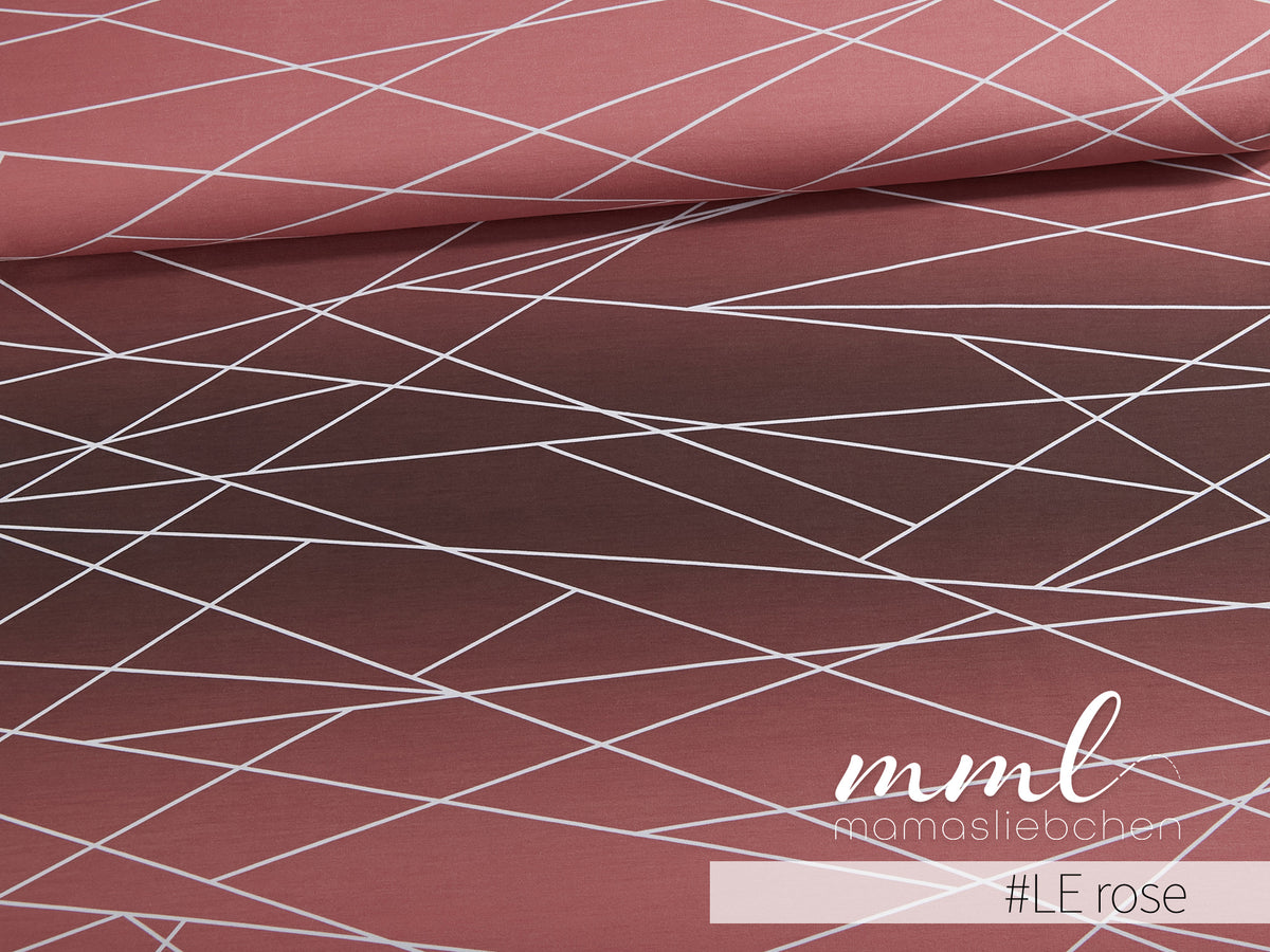 Jersey-Stoff "Shapelines #LE rose" (0,25m)