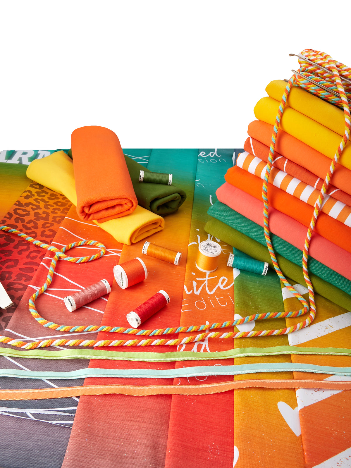 Jersey-Stoff "Shapelines #rainbow smoky" (0,25m)