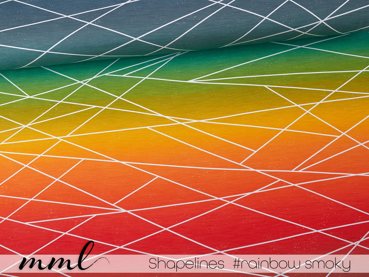 Jersey-Stoff "Shapelines #rainbow smoky" (0,25m)