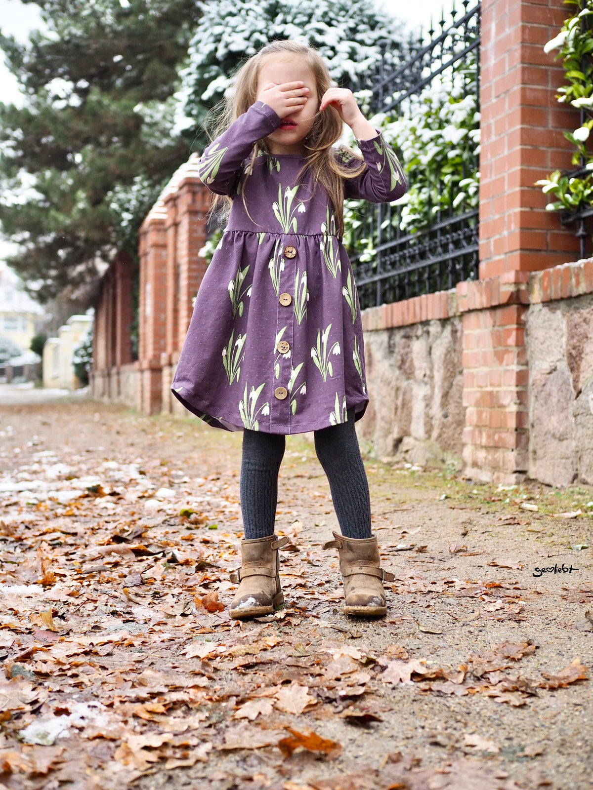 Jersey-Stoff "Snowdrop #lila" (0,25m)