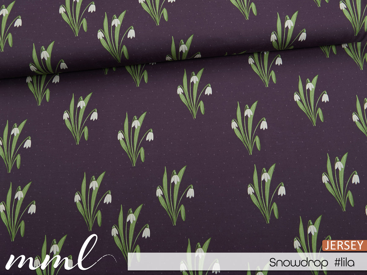 Jersey-Stoff "Snowdrop #lila" (0,25m)