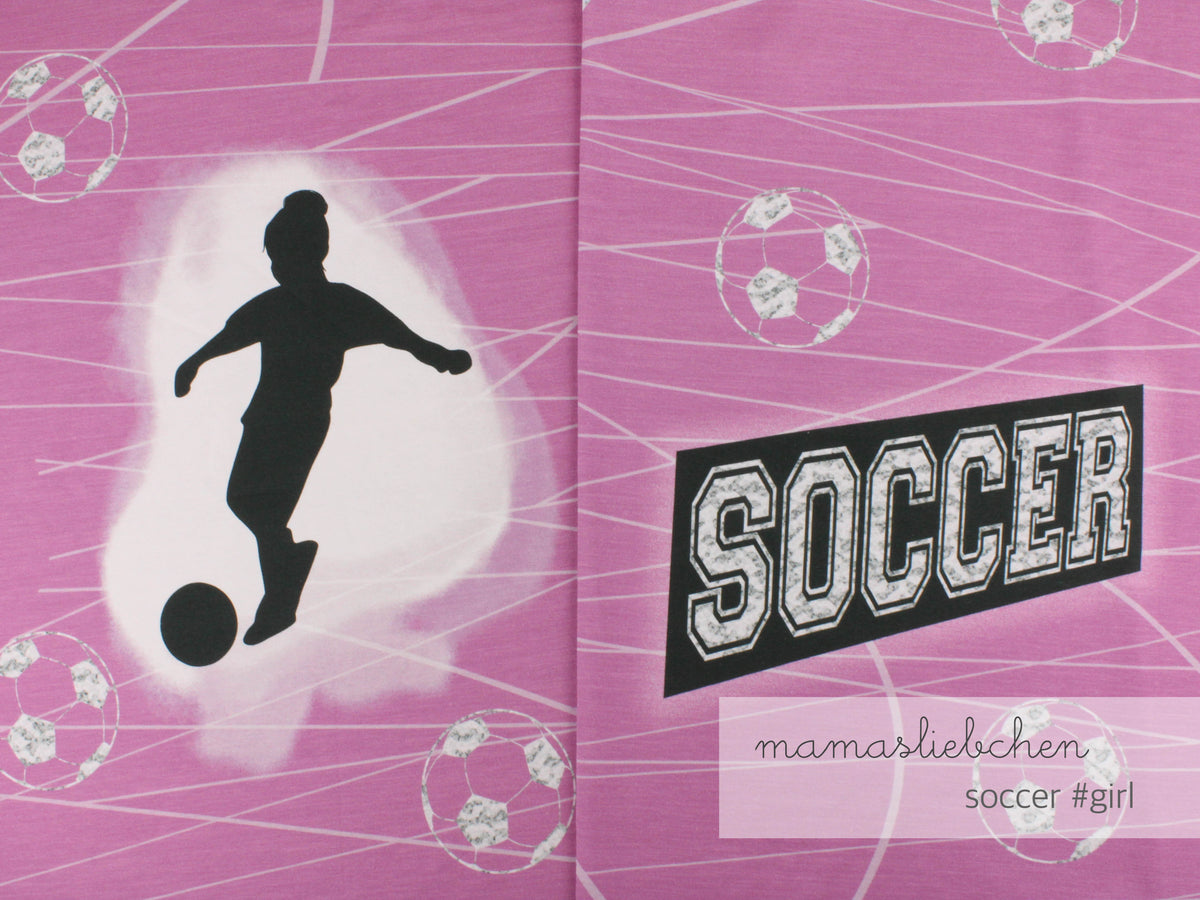 Jersey-Stoff "soccer #rose" (1Panel, ca 0,65m)