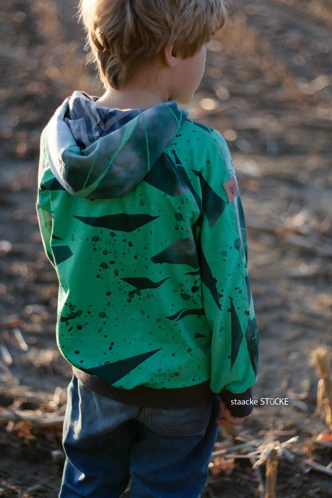 Jersey-Stoff "splatter #green" (0,5m)