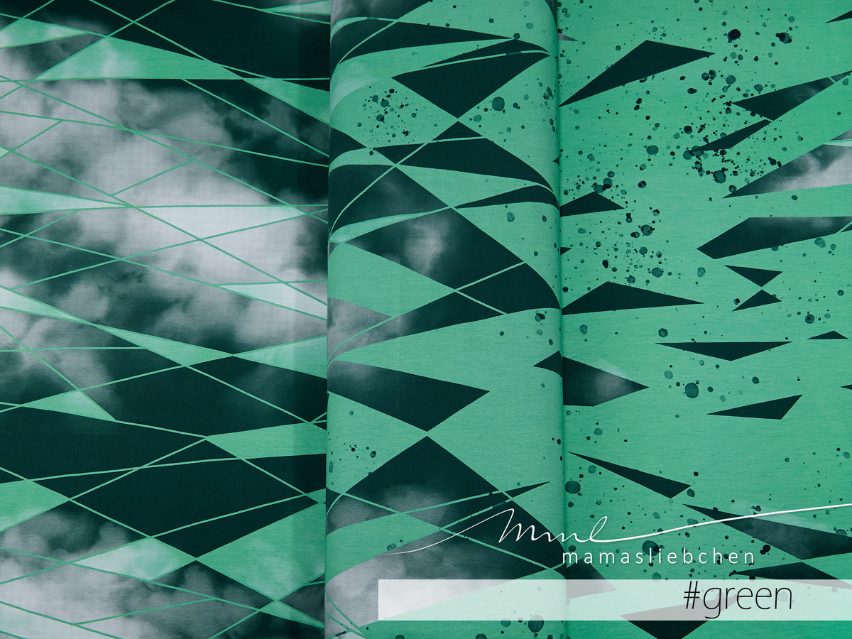 Jersey-Stoff "splatter #green" (0,5m)
