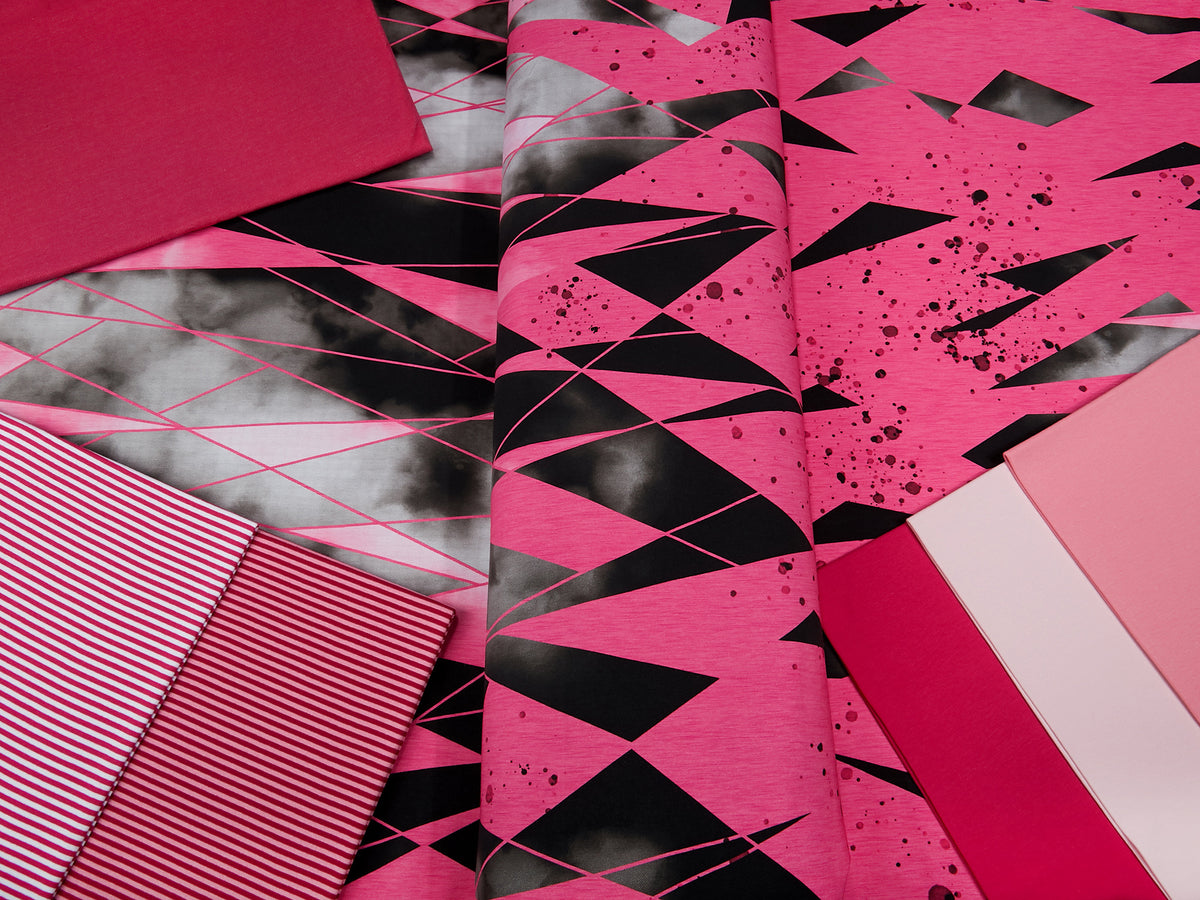Jersey-Stoff "splatter #pink" (0,25m)