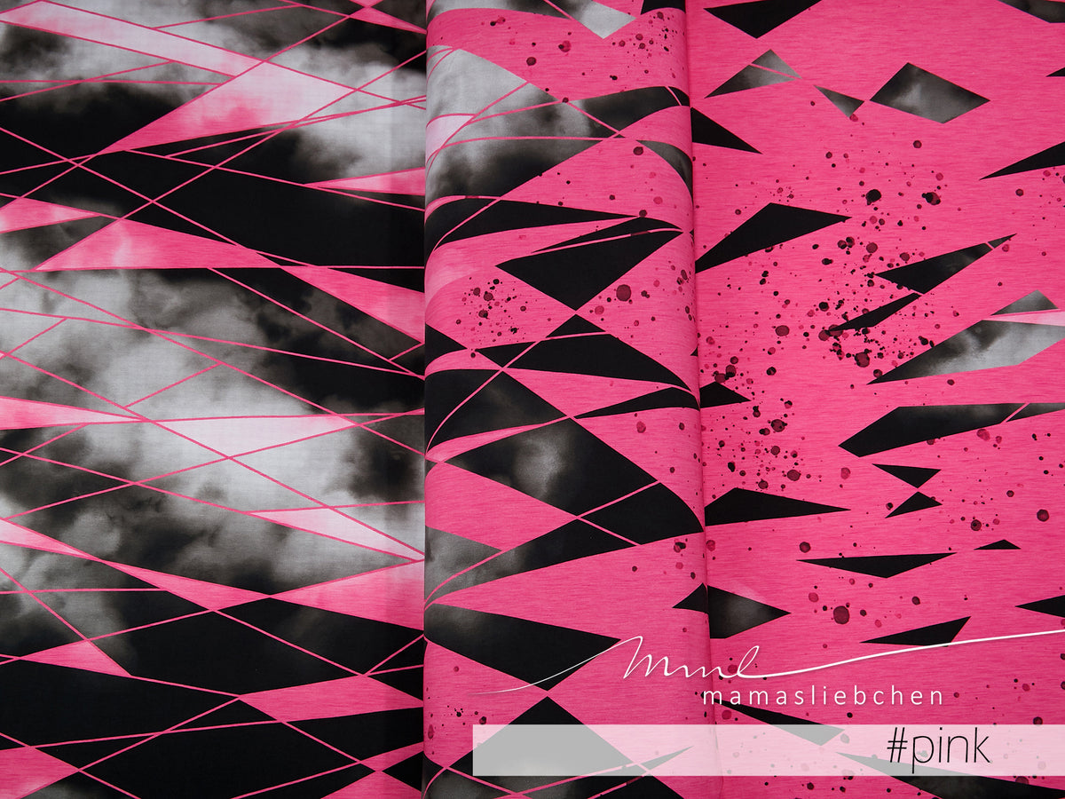 Jersey-Stoff "splatter #pink" (0,25m)
