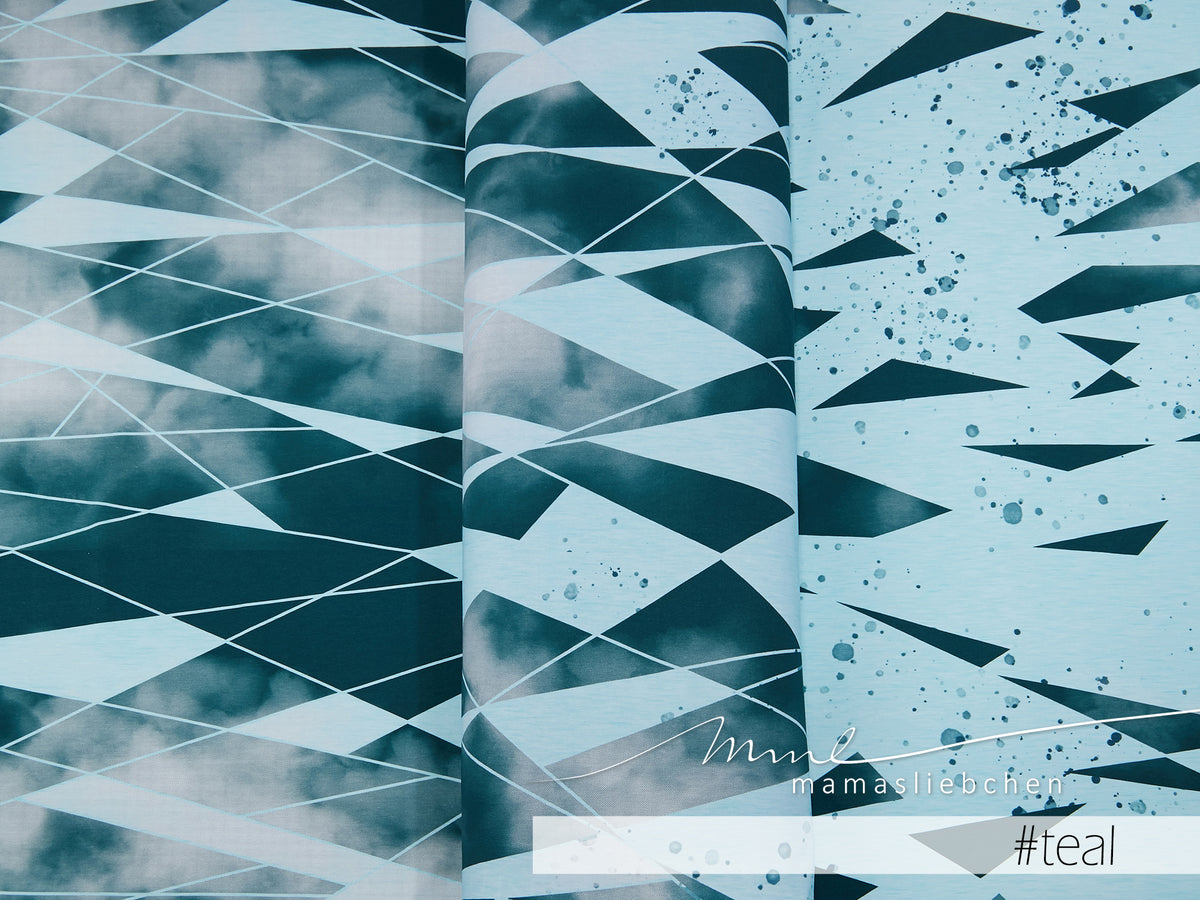 Jersey-Stoff "splatter #teal" (0,5m)