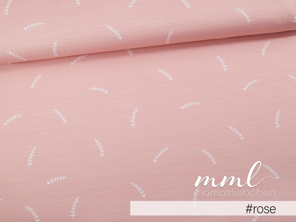 Jersey-Stoff "sprig #rose" (0,5m)