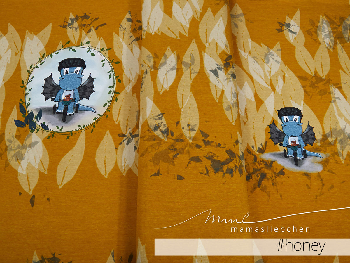 Jersey-Stoff "spring arvetti #honey" (1 Panel, ca 0,65m)