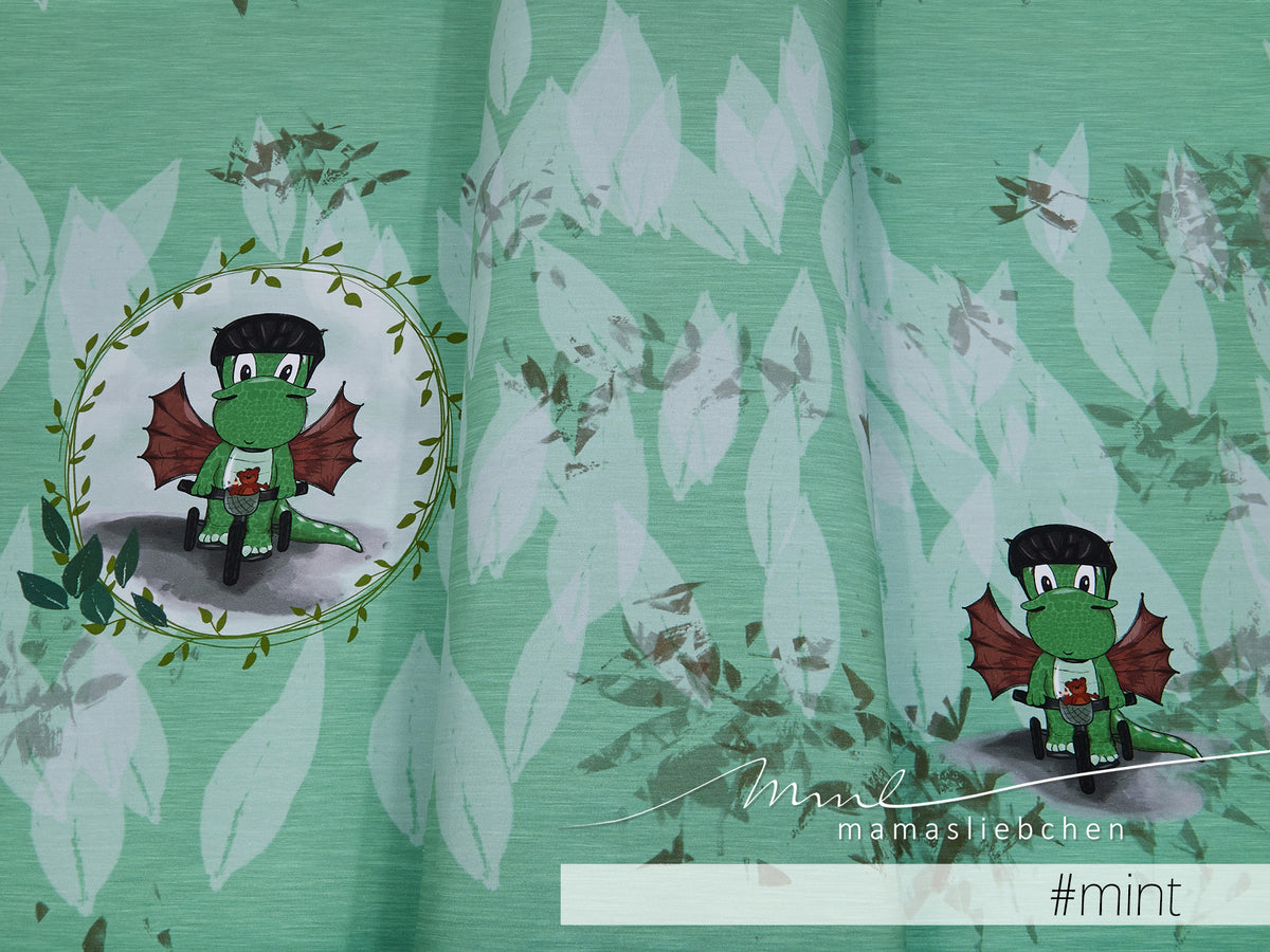 Jersey-Stoff "spring arvetti #mint" (1 Panel, ca 0,65m)
