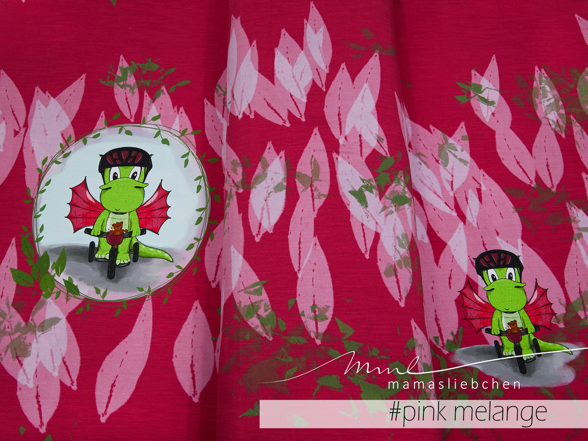 Jersey-Stoff "spring arvetti #pink melange" (1 Panel, ca 0,65m)
