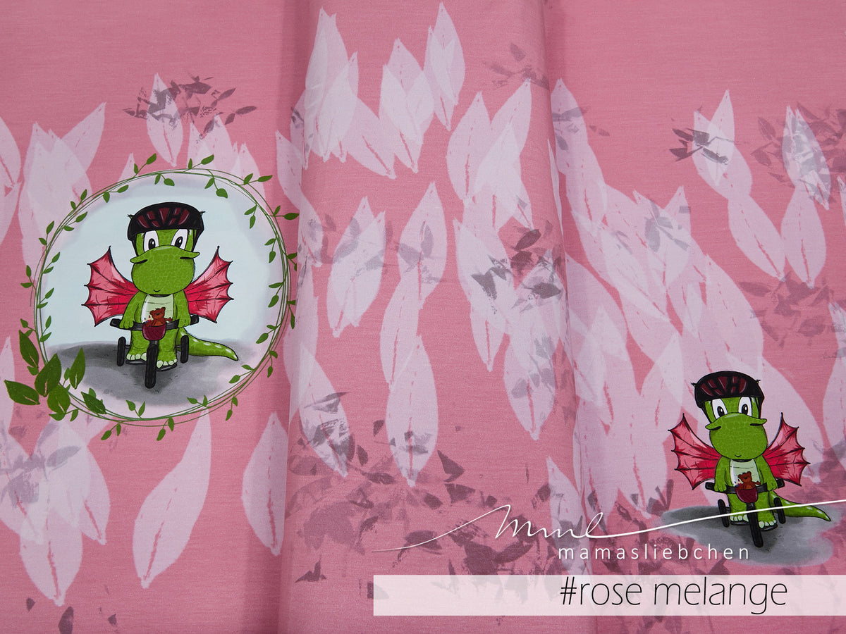 Jersey-Stoff "spring arvetti #rose melange" (1 Panel, ca 0,65m)