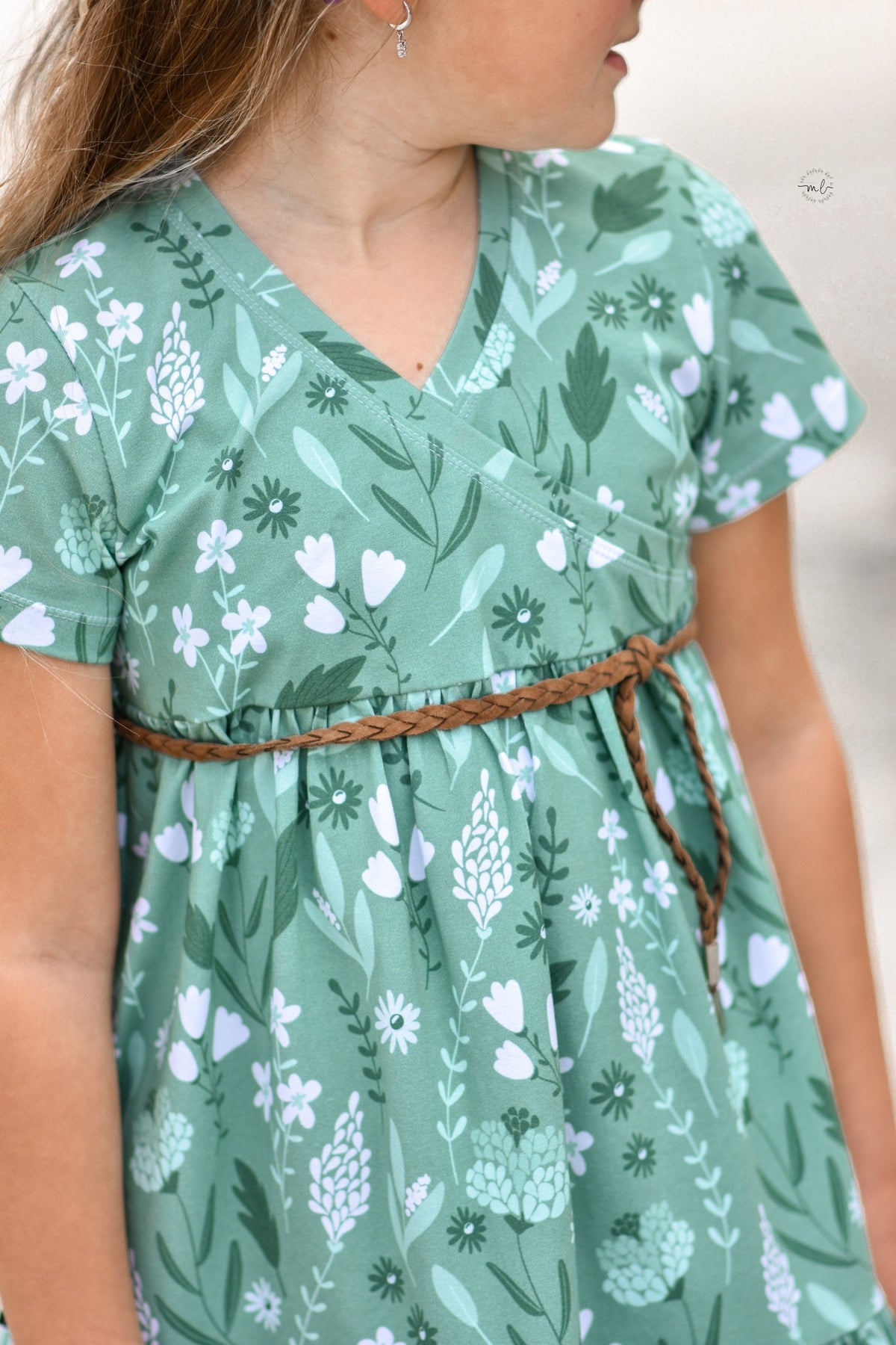 Jersey-Stoff "Spring Rain #sage" (0,25m)