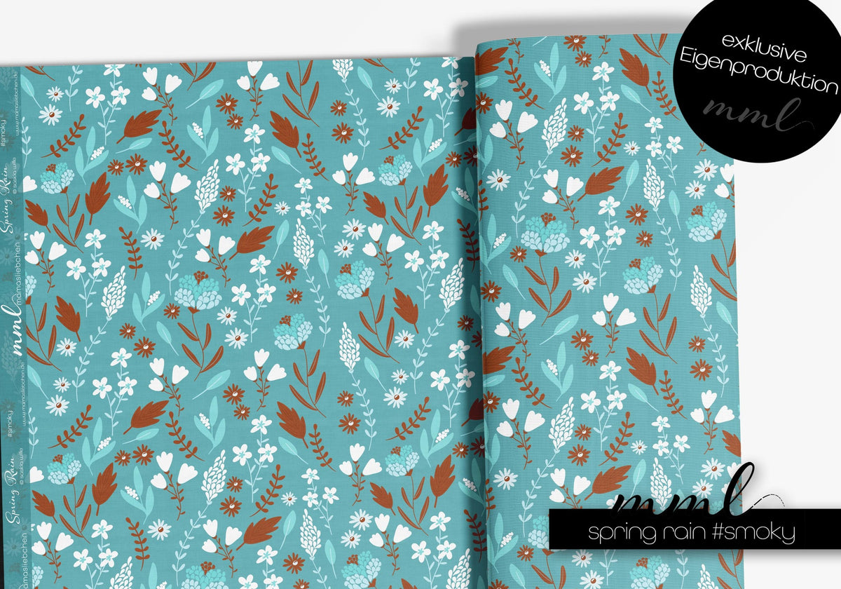 Jersey-Stoff "Spring Rain #smoky" (0,25m)