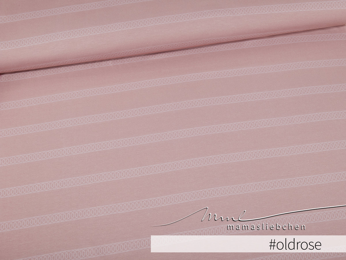 Jersey-Stoff "streamers #oldrose" (0,25m)