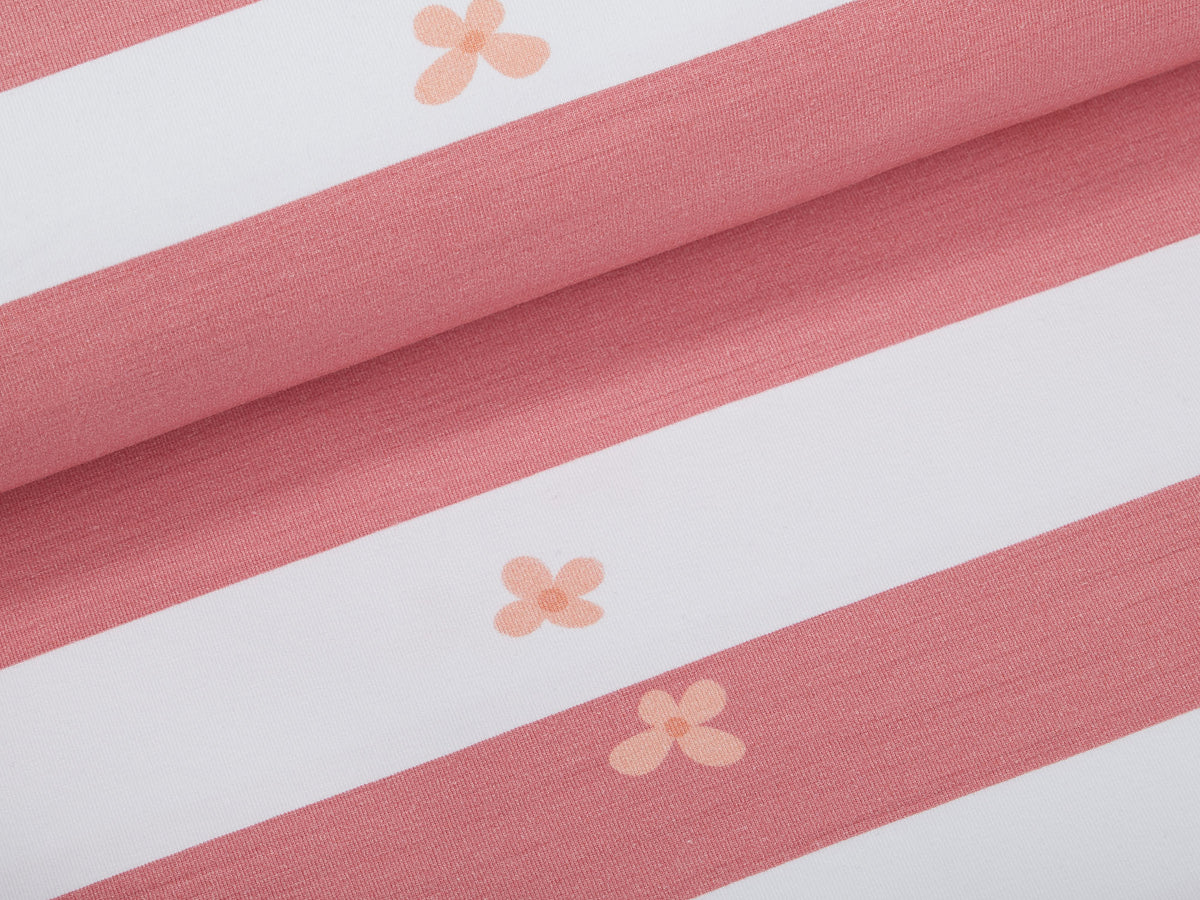 Jersey-Stoff "Streublümchen #rosa" (0,25m)