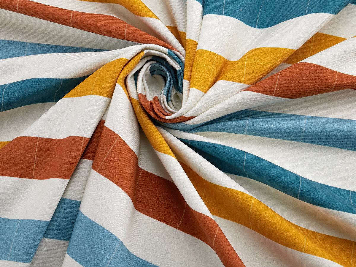 Jersey-Stoff "stripes #autumn" (0,25m)