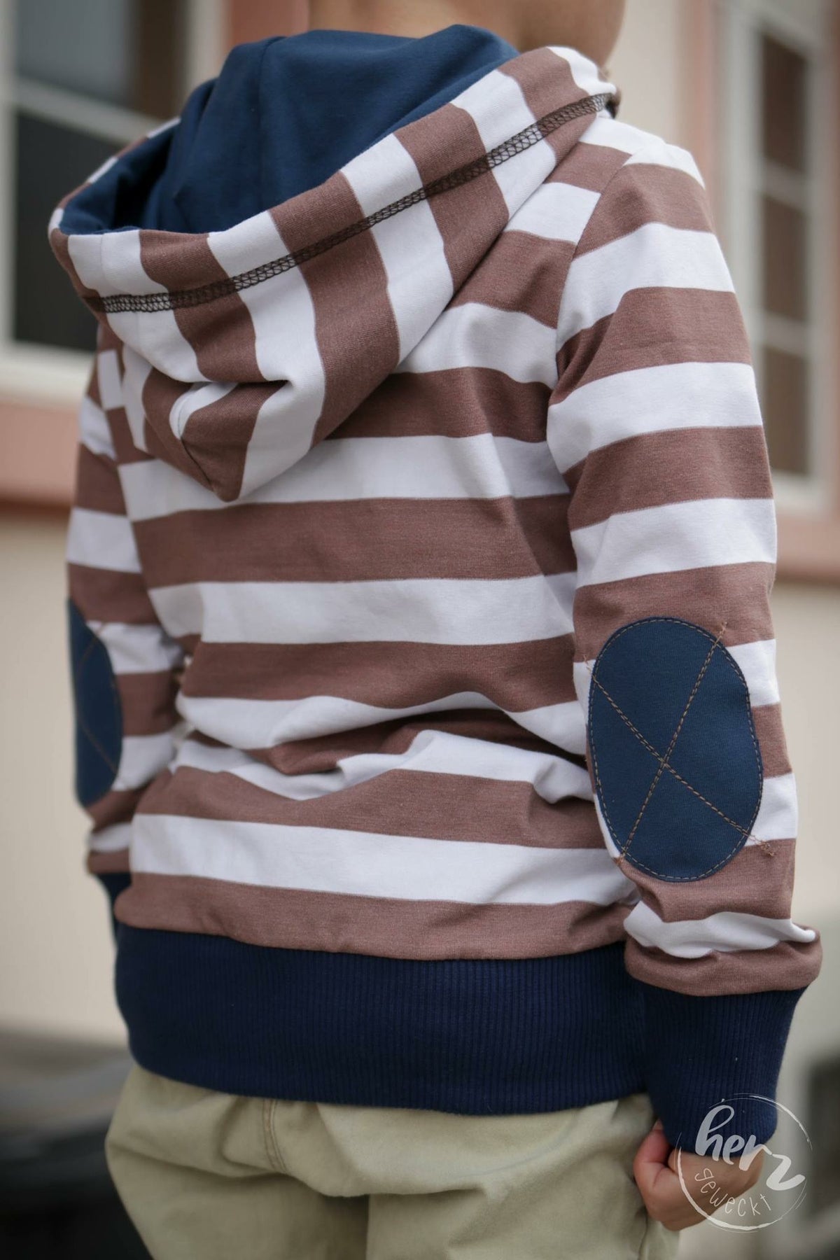 Jersey-Stoff " stripes #beige melange" (0,25m)